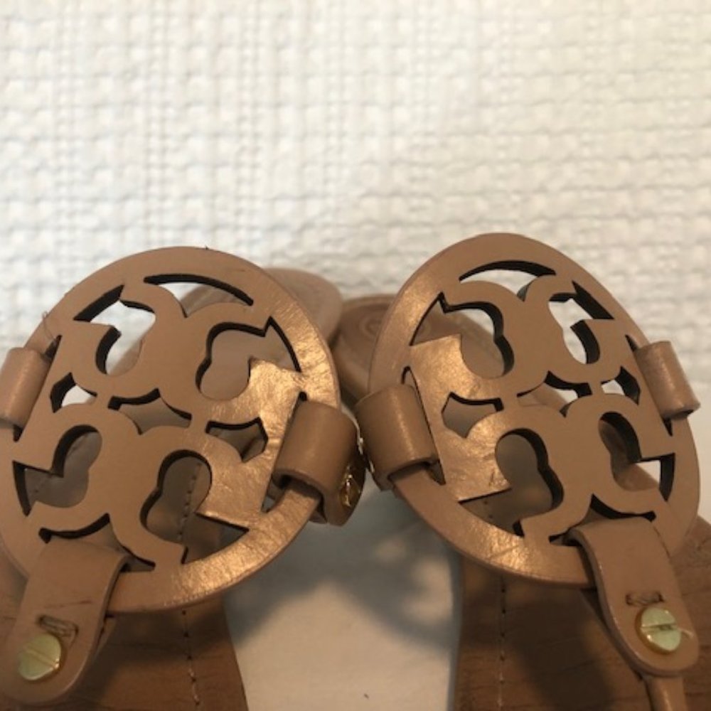 TORY BURCH TAN LEATHER MILLER SANDAL WOMENS 11 M